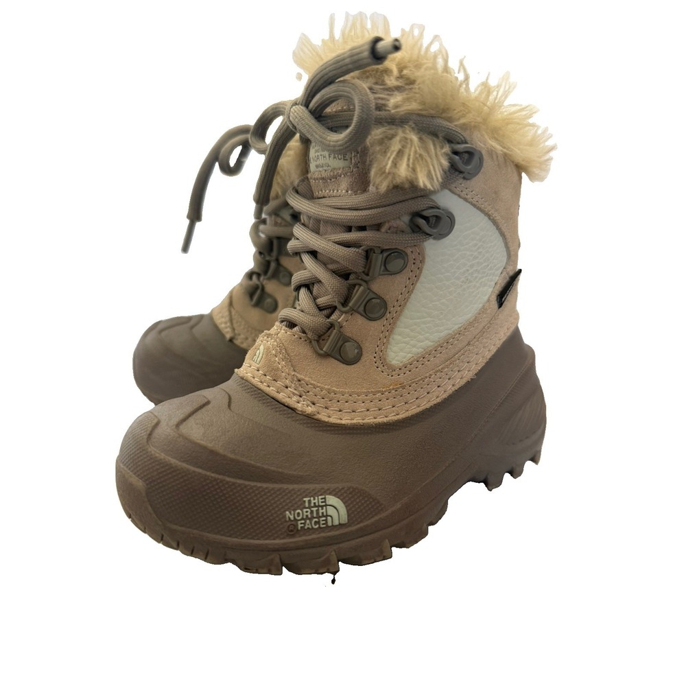 The North Face Shellista Little Kids Snow Boots Sz 10 Gray V Lace-Up Waterproof